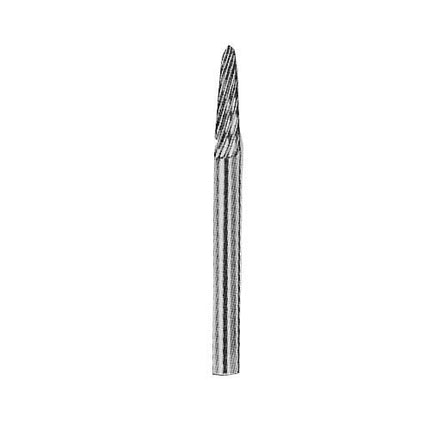 SGS Carbide Rotary Burr, Taper, Radius End (SL), 3mm Shank, Double Cut, Ø3×12.7mm
