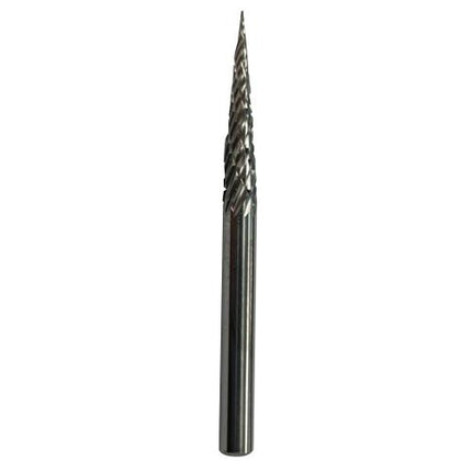 SGS Carbide Rotary Burr, Taper, Pointed End (SM), 3mm Shank, Double Cut, Ø3×16mm