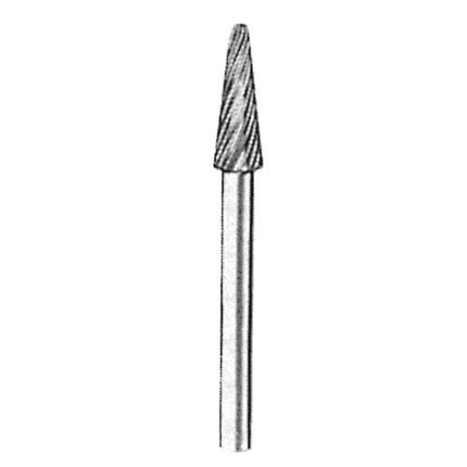 SGS Carbide Rotary Burr, Taper, Radius End (SL), 3mm Shank, Double Cut, Ø5×12.7mm