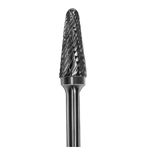 ADVANCE Carbide Rotary Burr, Taper, Radius End (SL), 6mm Shank, Double Cut