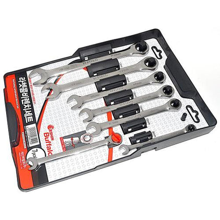 SESHIN BUFFALO Ratchet Combination Wrench Set Taiwan 7PCS(8,10,12,13,14,17,19)
