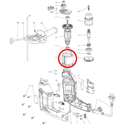 KEYANG Stator (Field Coil) 3011316 for DMV-650P