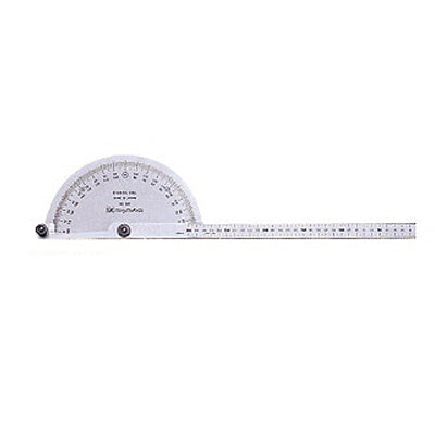 NIIGATA SEIKI Protractor, Standard, Double Scale (Silver PRT-1000SW) NO-1000-2