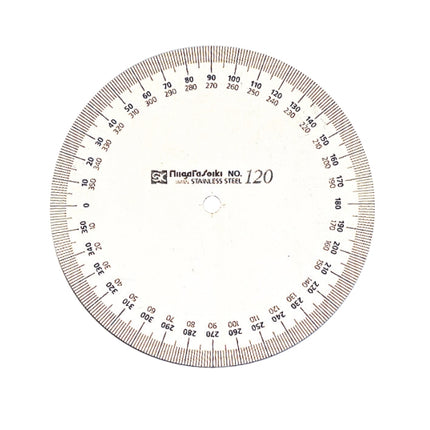 NIIGATA SEIKI Protractor, Full Circle 360° (PRT193-120) NO19-120