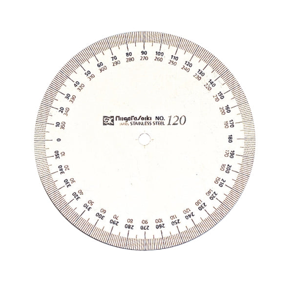 NIIGATA SEIKI Protractor, Full Circle 360° (PRT193-120) NO19-120