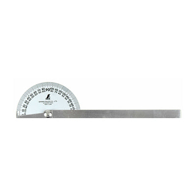 SHINWA Protractor, Basic, Silver NO-30S