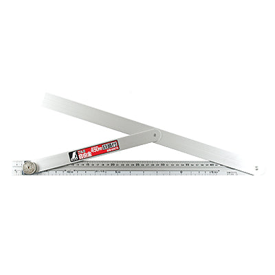 SHINWA Adjustable Angle Ruler, 300mm, Aluminum S-62569