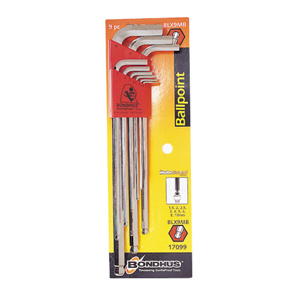BONDHUS Ball Hex Key Set Long