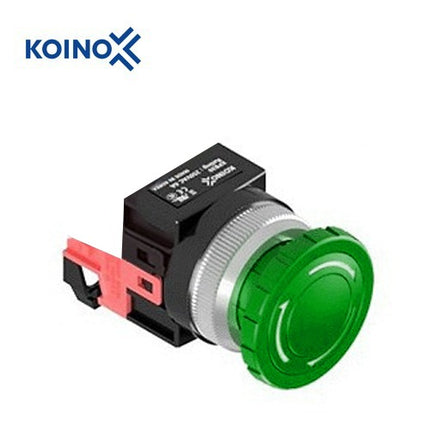 KOINO Push Button Switch, Non-Illuminated, Ø30mm, Green, 1b Contact KPB30ER-01G