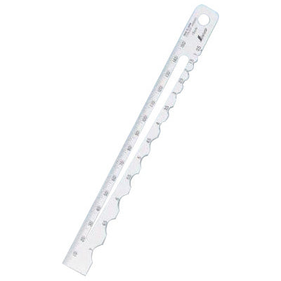 SHINWA Radius Gauge Scale (R, Diameter, Ruler) S-73570 R0.5-7mm/ruler150mm/diameter0.5-6mm