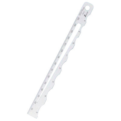 SHINWA Radius Gauge Scale (R, Diameter, Ruler) S-73571 R8-15mm/ruler150mm/diameter0.5-6mm