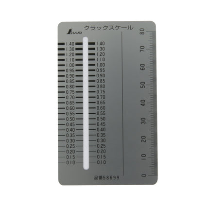 SHINWA Crack Gauge (Width, Length), Stainless Steel S-58699