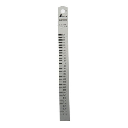 SHINWA Crack Gauge (Width, Length), Double-Sided 150mm S-58698