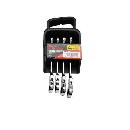 SESHIN BUFFALO Ratchet Combination Wrench Set Flexible 4PCS(10,12,13,14)
