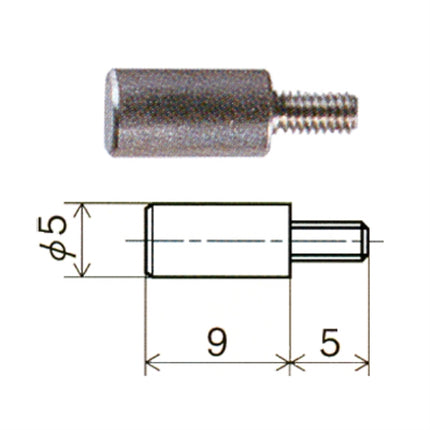 PEACOCK Dial Indicator Point, Flat X-3