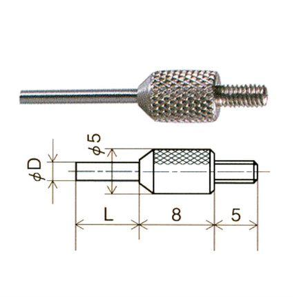 PEACOCK Dial Indicator Point, Carbide XB-800 1.0MM