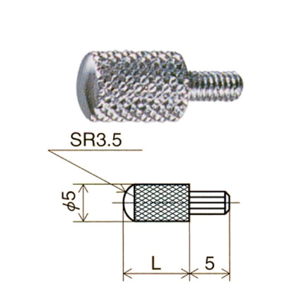 PEACOCK Dial Indicator Point, Ball Type XS-130 30MM