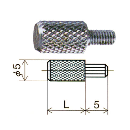 PEACOCK Dial Indicator Point, Flat Type XS-230 30MM