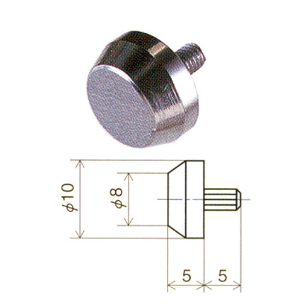 PEACOCK Dial Indicator Point, Flat Type XS-4 8MM