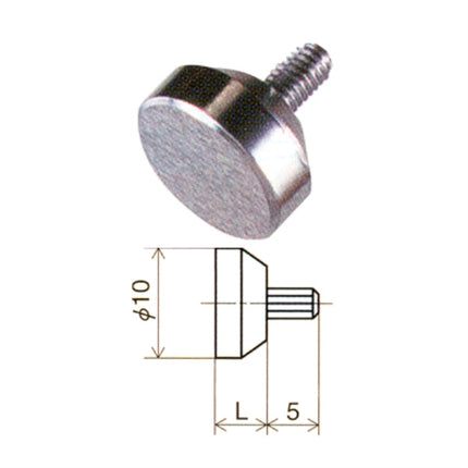 PEACOCK Dial Indicator Point, Flat Seat Type XS-510 10MM