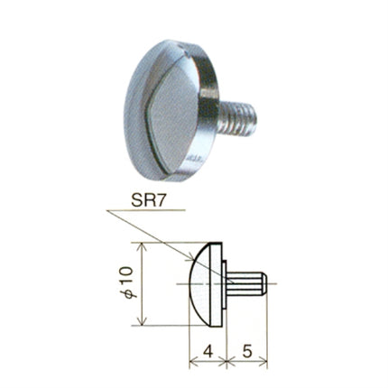 PEACOCK Dial Indicator Point, Button Type XS-6
