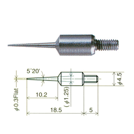 PEACOCK Dial Indicator Point, Needle Type, for T-2C XT-2C