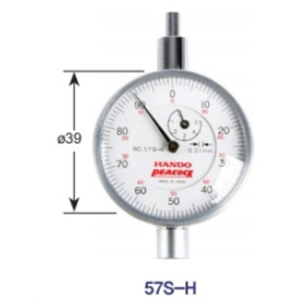 PEACOCK Dial Indicator for Tool Setting 57S-H 5MMX0.01(ring type)