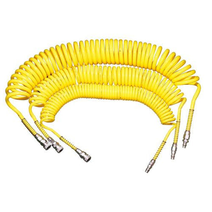 SANG-A PU Coil Hose (Yellow), 10×6.5 / 12×8 / 8×5 mm
