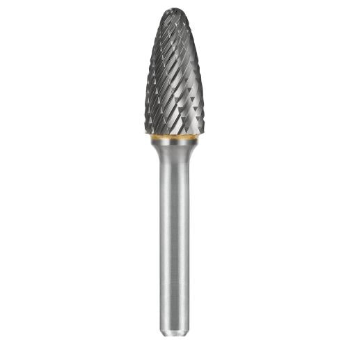 SGS Carbide Rotary Burr, Tree, Radius End (SF), 6mm Shank, Double Cut, Ø6×16mm–16×25mm