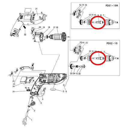 KEYANG Spindle 2023092 for PDS1-10R, 2-10