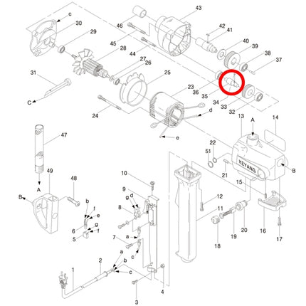 KEYANG Second Pinion 2024274 for D-23