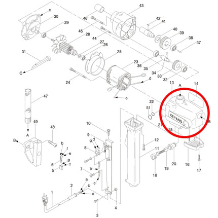 KEYANG Motor Housing 2044181 for D-23