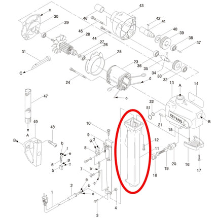 KEYANG Switch Handle 2043801 for D13, 20, 23