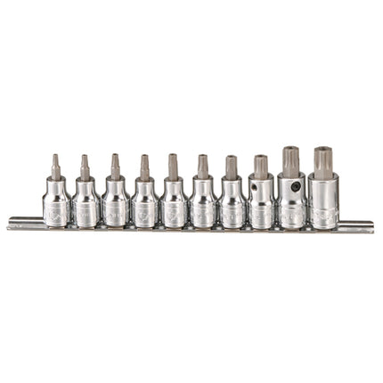GENIUS TOOLS Star Bit Socket Set Tamper-Proof BS-410TA