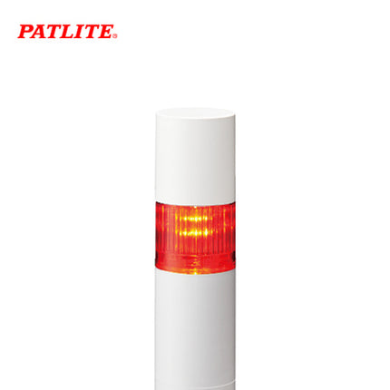 PATLITE Signal Tower Light with Buzzer, Ø50, 1-Tier, LED, Red, DC24V LR5-102LJBW-R