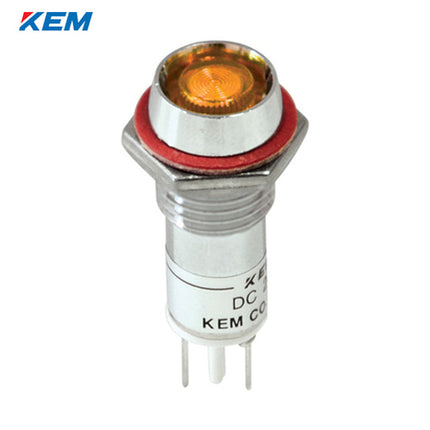 KEM KEM LED Indicator Light, Ø10mm, High-Brightness, DC24V, Yellow KLDU-10D24Y