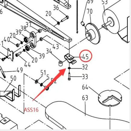 ALLWIN Blade Holder ASS-16 ASS-16 -wrench bolt type
