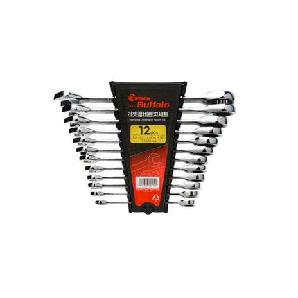 SESHIN BUFFALO Ratchet Combination Wrench Set 12PCS(8,9,10,11,12,13,14,15,16,17,18,19)