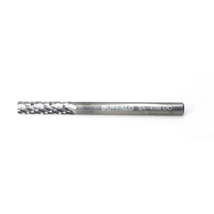 SESHIN BUFFALO Carbide Rotary Burr, Cylindrical (SA), 3mm Shank, Double Cut, Ø3×14mm