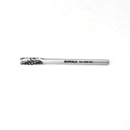 SESHIN BUFFALO Carbide Rotary Burr, Cylindrical (SA), 3mm Shank, Double Cut, Ø4×12.7mm