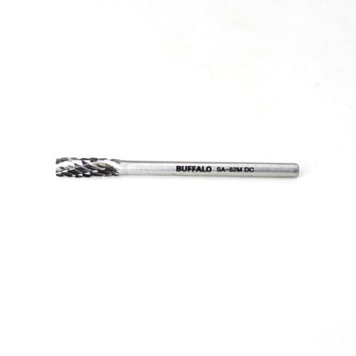 SESHIN BUFFALO Carbide Rotary Burr, Cylindrical (SA), 3mm Shank, Double Cut, Ø4×12.7mm