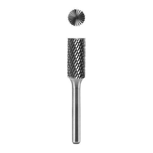 SESHIN BUFFALO Carbide Rotary Burr, Cylindrical, End Cut (SB), 6mm Shank, Double Cut, Ø3×13mm–25×25mm