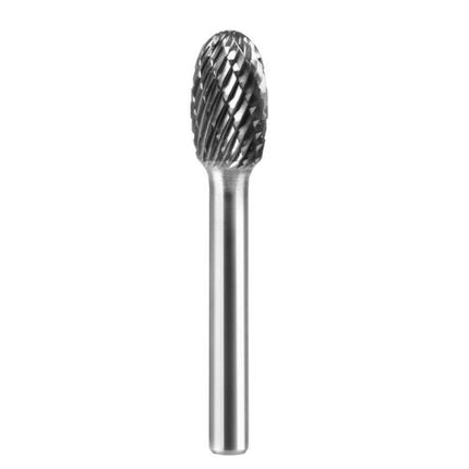 SESHIN BUFFALO Carbide Rotary Burr, Oval (SE), 6mm Shank, Double Cut, Ø6×9.5mm–16×25mm