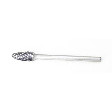 SESHIN BUFFALO Carbide Rotary Burr, Tree, Radius End (SF), 3mm Shank, Double Cut, Ø6.3×12.7mm