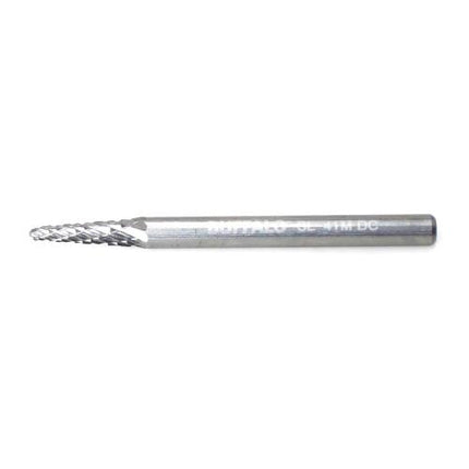 SESHIN BUFFALO Carbide Rotary Burr, Taper, Radius End (SL), 3mm Shank, Double Cut, Ø3×9.5mm