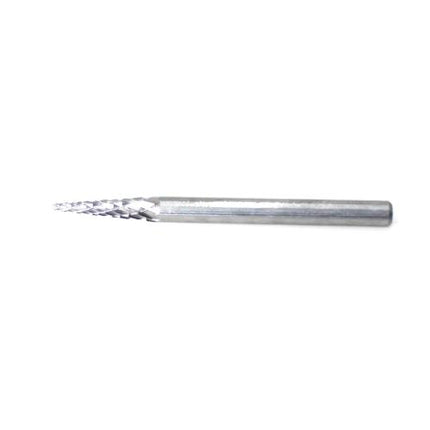 SESHIN BUFFALO Carbide Rotary Burr, Taper, Pointed End (SM), 3mm Shank, Double Cut, Ø3×11mm