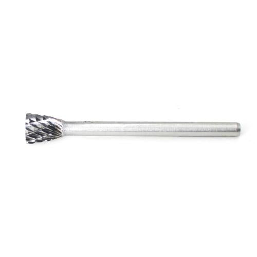 SESHIN BUFFALO Carbide Rotary Burr, Inverted Cone (SN), 3mm Shank, Double Cut, Ø6.3×6.3mm