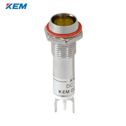 KEM KEM LED Indicator Light, Ø8, High-Brightness, DC5V, Yellow KLDU-08D05-Y