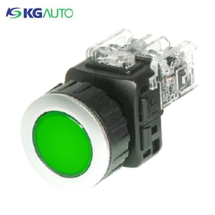 KG AUTO Push Button Switch, Non-Illuminated, Ø30mm, Green, Momentary, KGF-LM2G 2a2b