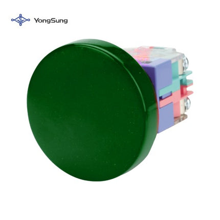 YONGSUNG Super Emergency Push Button Switch, Momentary, Green, 1a1b, YS ASEP136-11GA